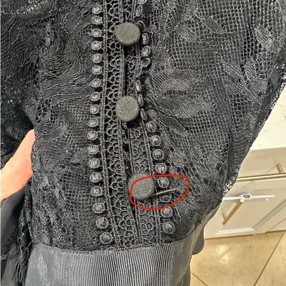 ❌SOLD❌Self Portrait black mason cape overlay dress, US size 10. NWT. - Picture 6 of 6